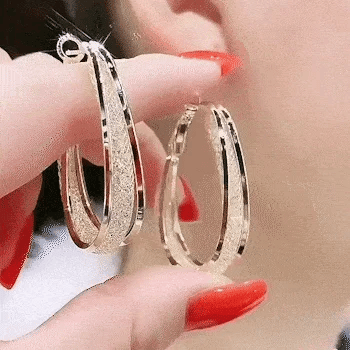 Women’s Oval Woven Mesh Hoop Earrings in 925 Sterling Silver