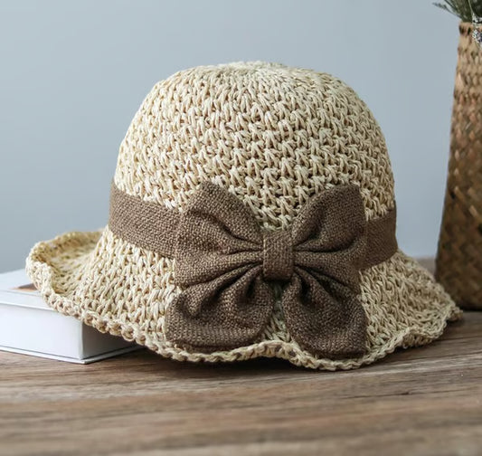 Women's Woven Bow Sun Hat