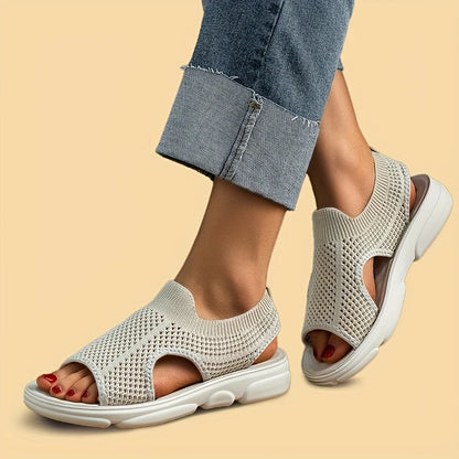 Women's Knit Beach Sandals - Lightweight & Non-Slip