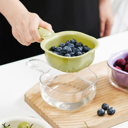 Dual-Layer Draining Bowl with Handle