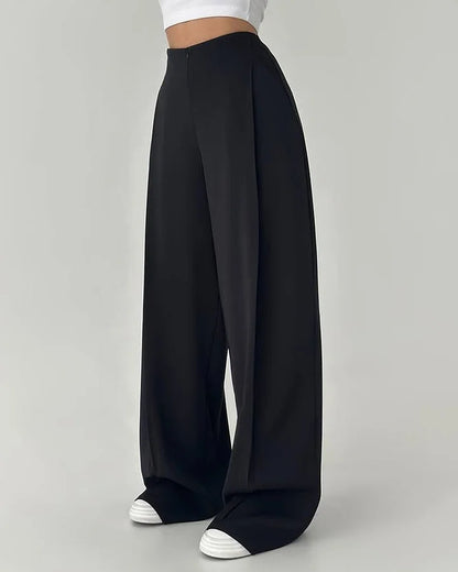 Women’s High-Waist Flowing Wide-Leg Trousers