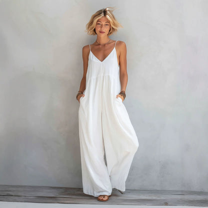 Backless Wide-Leg Jumpsuit