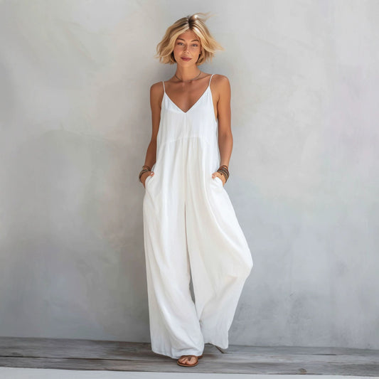 Backless Wide-Leg Jumpsuit