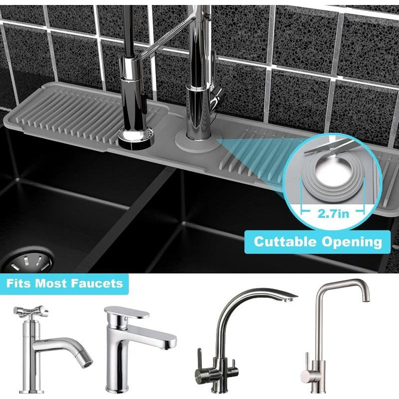 Foldable Self Draining Tap Splash Guard Mat