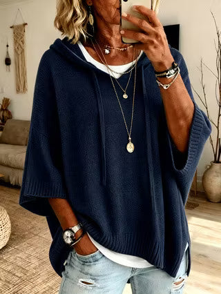 Women's Hooded Three-Quarter Sleeve Top