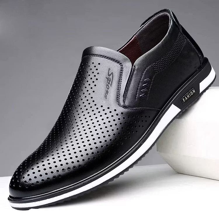 Men's Cutout Slip On Dress Loafers
