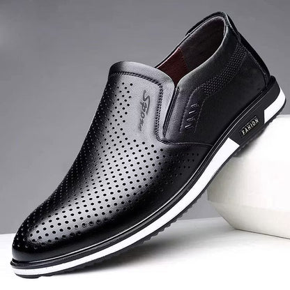Men's Cutout Slip On Dress Loafers