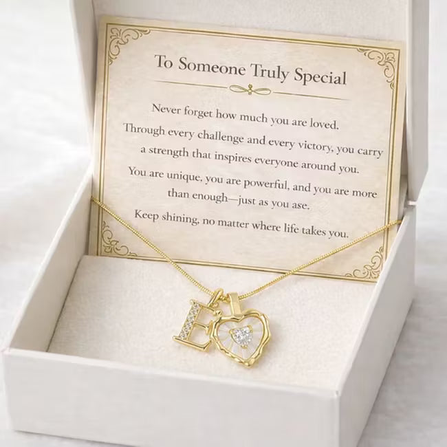 Women's Personalised Heart Initial Necklace
