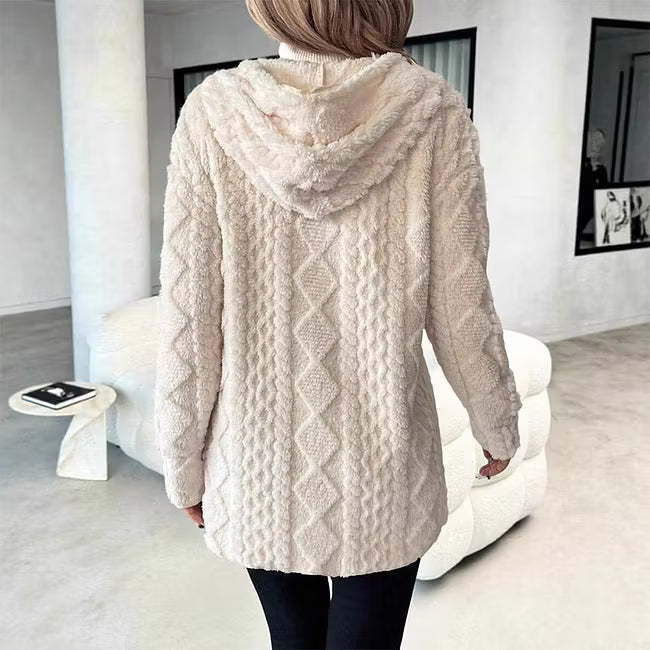 Women's Quilted Hooded Mid Length Coat