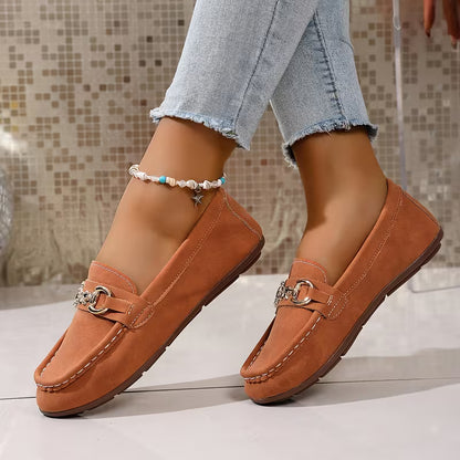 Women’s Suede-Look Buckle Loafers