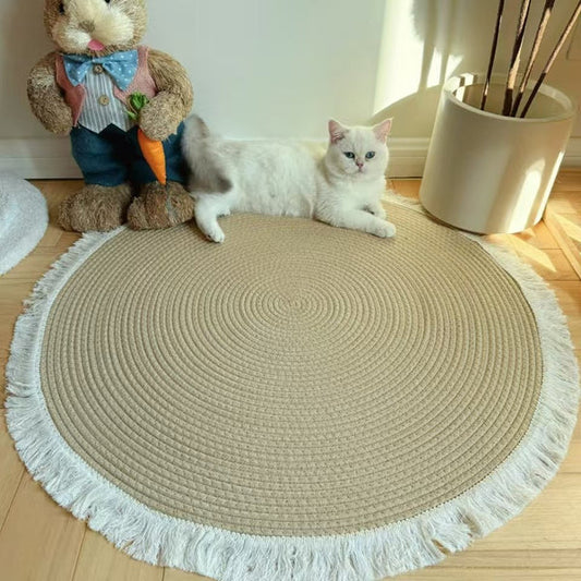 Round Woven Sisal Cat Scratch and Rest Mat