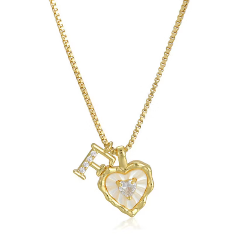 Women's Personalised Heart Initial Necklace