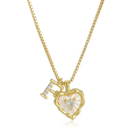 Women's Personalised Heart Initial Necklace