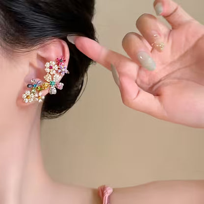 Women’s Colourful Floral Statement Earrings