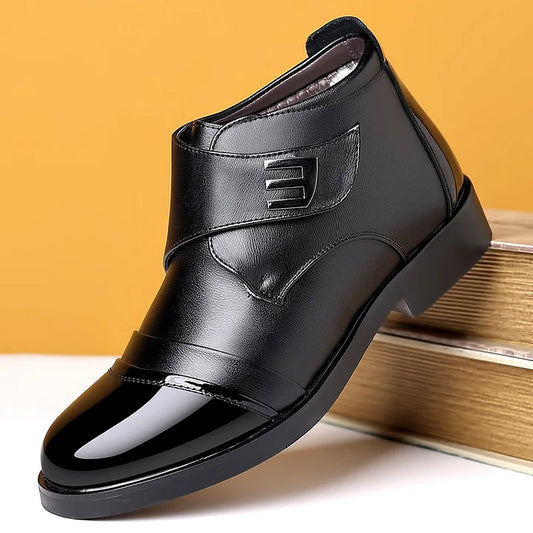 Men‘s Plush Warm Soft Leather-Look Boots