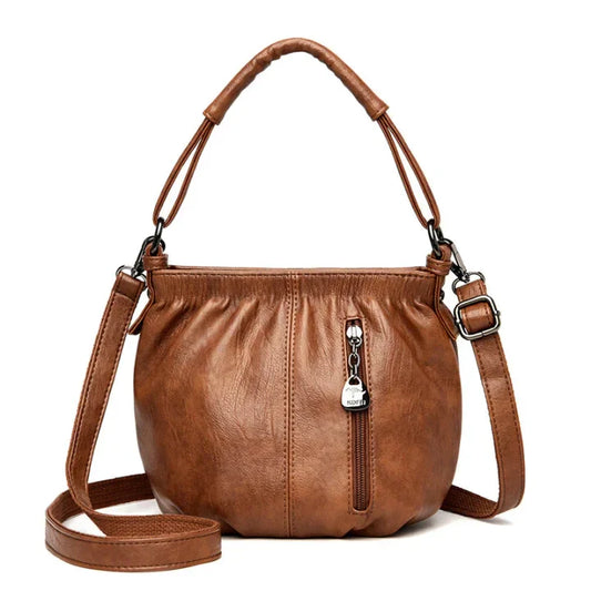 Women’s Soft Pleat Shoulder Bag with Adjustable Strap