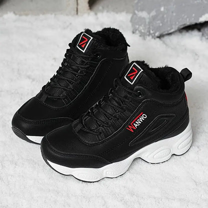 2025 Women’s Fleece-Lined Chunky Mid-Heel Ankle Boots