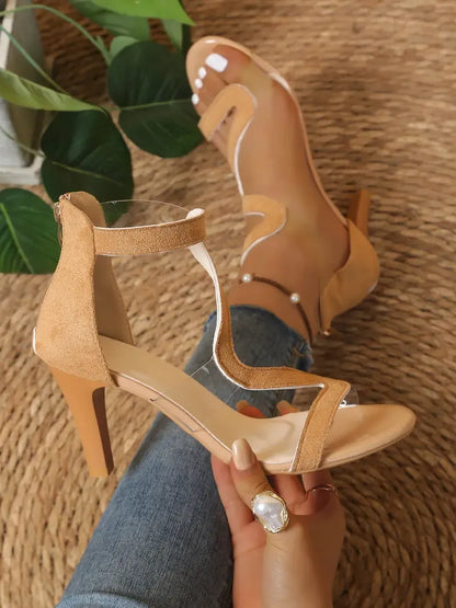 Women's Wave Strap High-Heel Sandals
