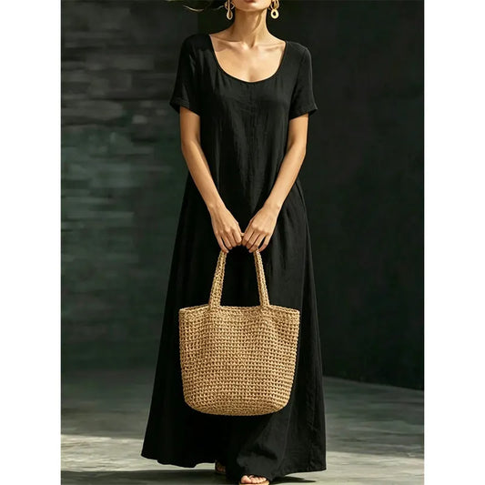 Women's Scoop Neck Maxi Dress