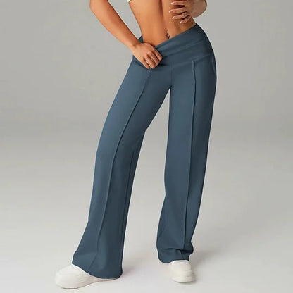Women’s High Waist Straight Leg Wide Leg Trousers