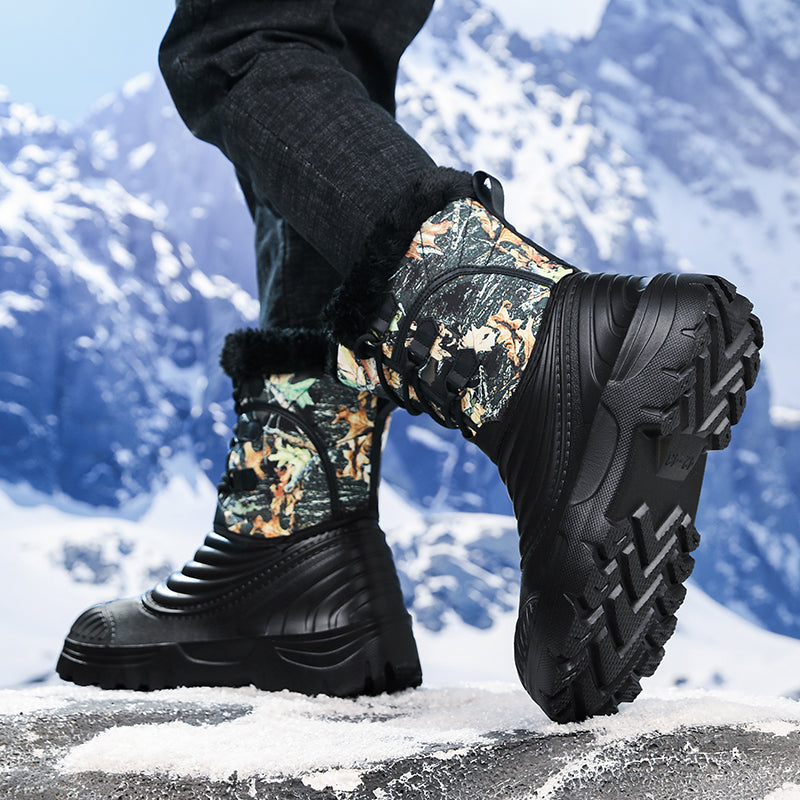 Men’s Waterproof Safety Hiking Boots with Wide Toe and Ankle Support