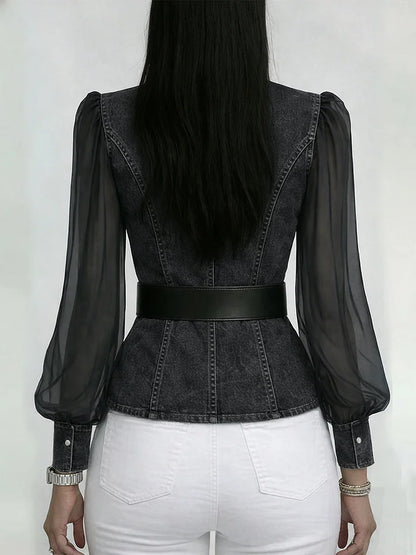 Women’s Valerisse Structured Denim Blouse