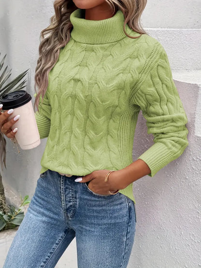 Women’s Cable Knit Turtleneck Jumper