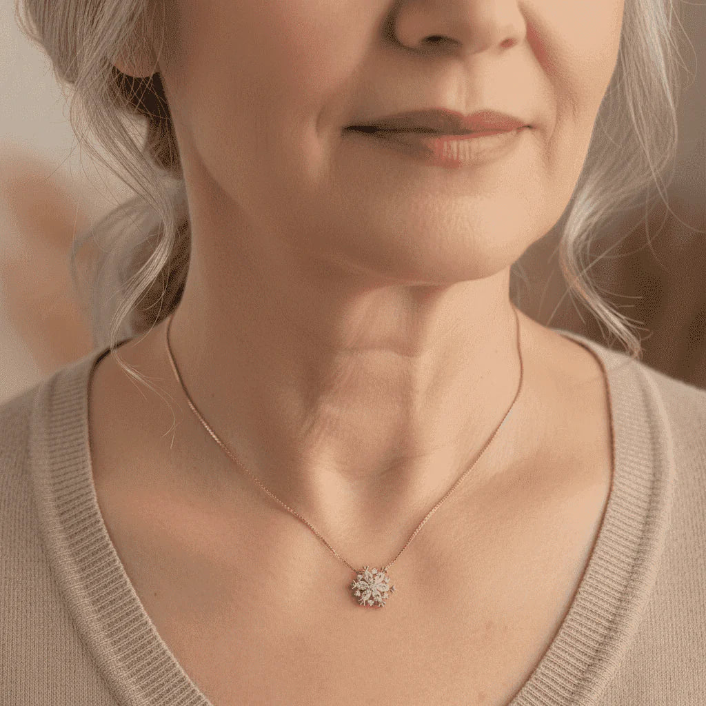 Women’s Crystal Snowflake Pendant Necklace