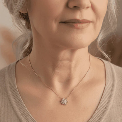 Women’s Crystal Snowflake Pendant Necklace