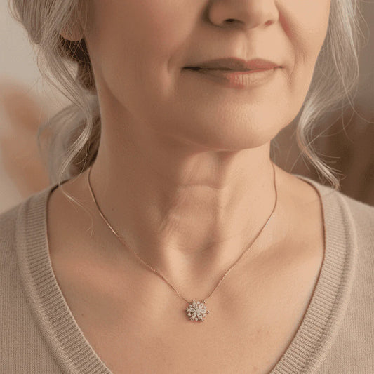 Women’s Crystal Snowflake Pendant Necklace