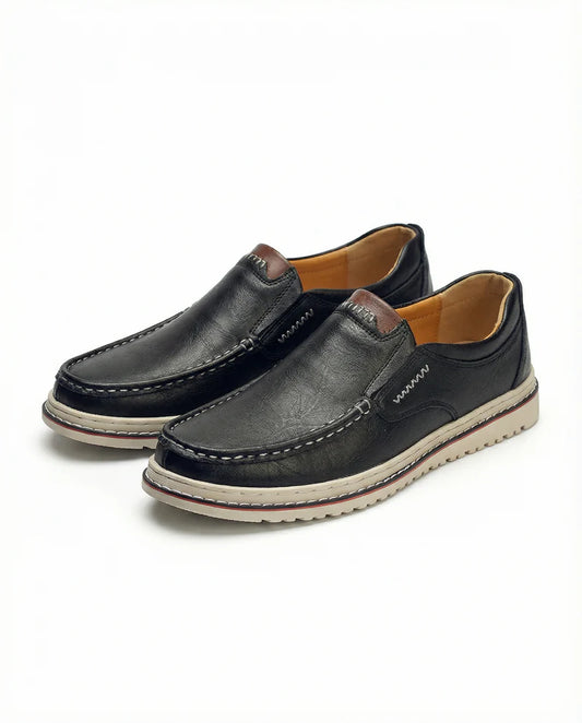 Men’s Leather-Look Slip-On Casual Shoes