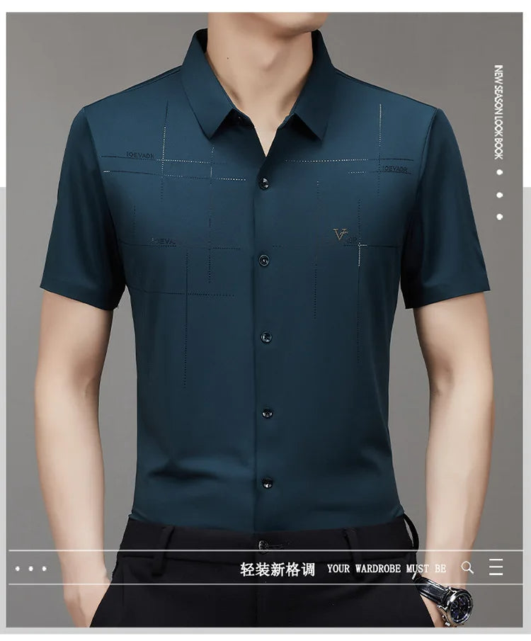 Men's Ice Silk Anti-Wrinkle Shirt