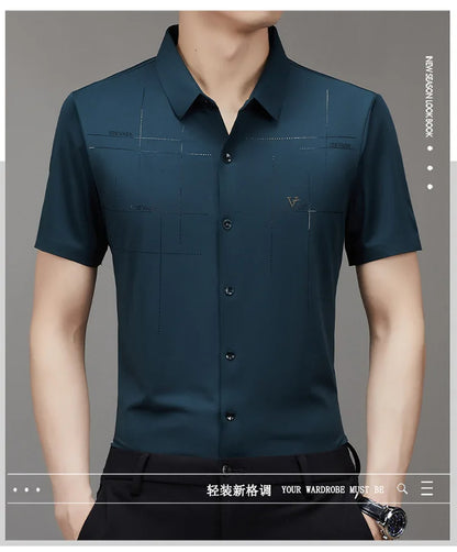 Men's Ice Silk Anti-Wrinkle Shirt
