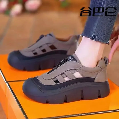 Thick Bottom Hollow Out Casual Retro Sandals