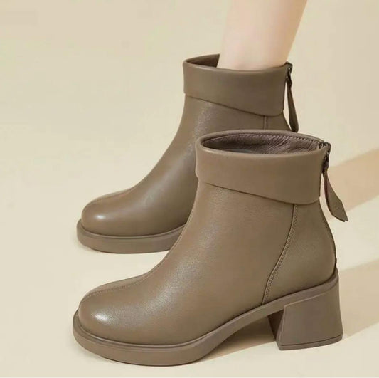 New Autumn & Winter Leather-Look Ankle Boots