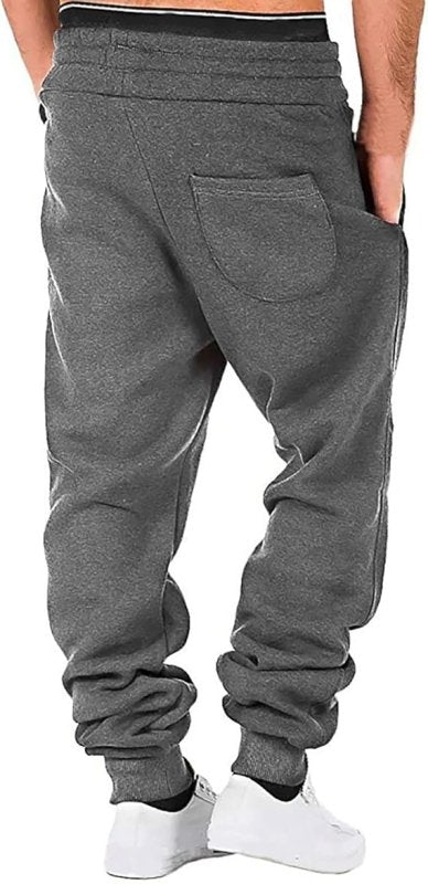 Men’s Autumn–Winter Fitness Training Drawstring Jogger Trousers