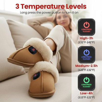 Plush Sheepskin-Lined Non-Slip Indoor–Outdoor Slippers