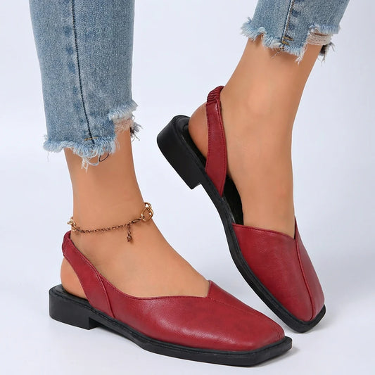 Women’s Square-Toe Slingback Flats