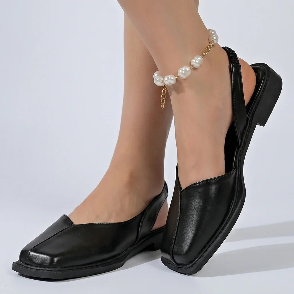 Women’s Square-Toe Slingback Flats
