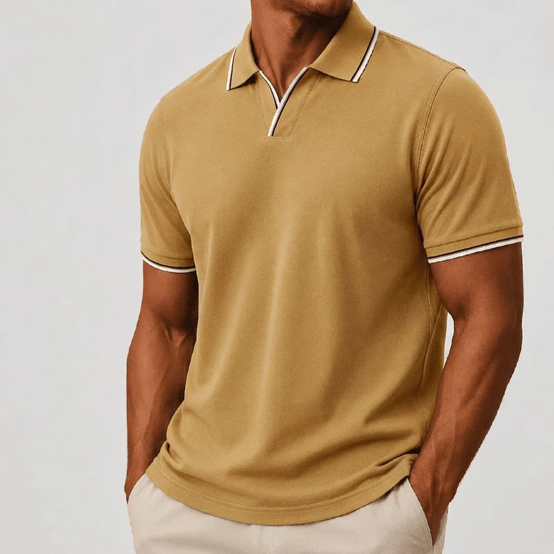Men’s Contrast-Trim Polo Shirt