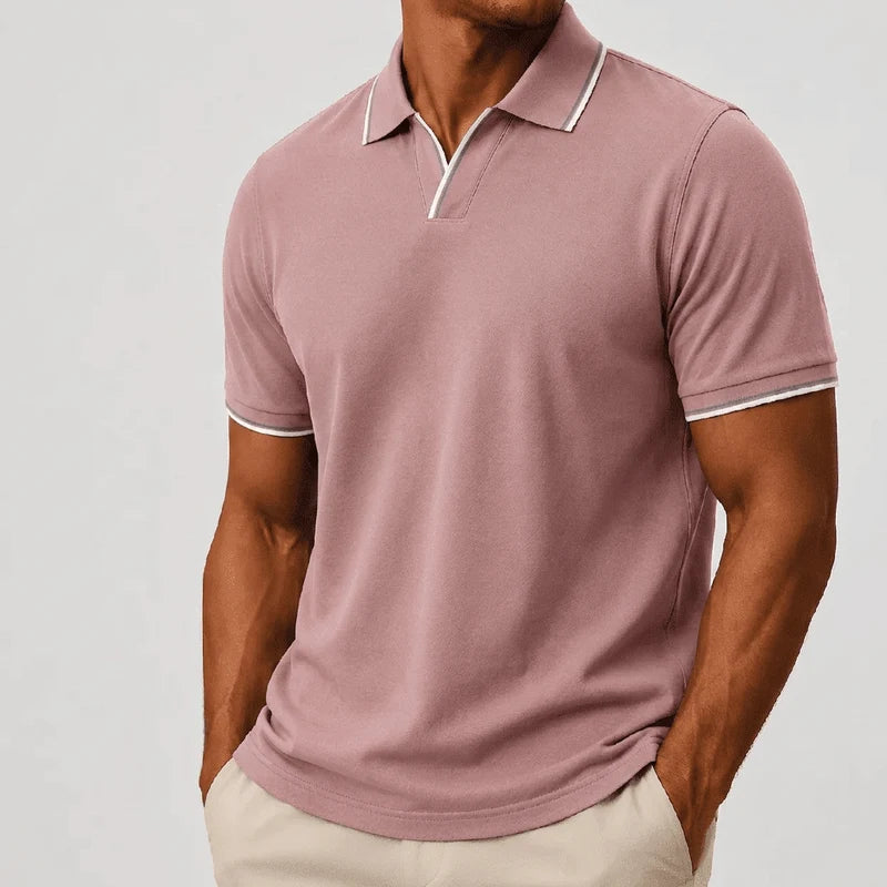 Men’s Contrast-Trim Polo Shirt
