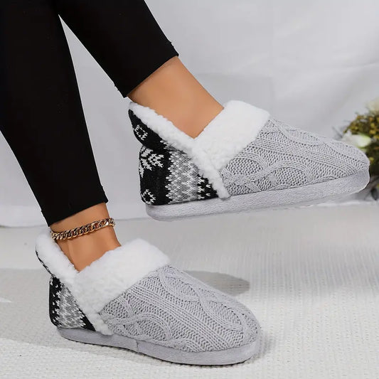 Thermal Plush Slip-On Ankle Boots