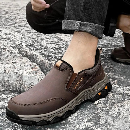 Men’s Premium Supportive Leather-Look Loafers