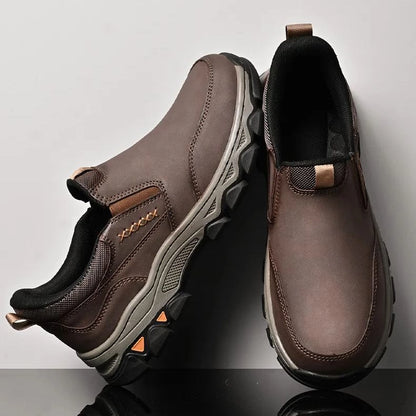 Men’s Premium Supportive Leather-Look Loafers