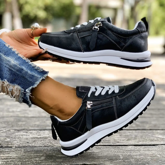 Women’s Water-Resistant Zip-Up Comfort Trainers