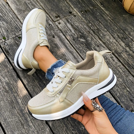 Women’s Water-Resistant Zip-Up Comfort Trainers