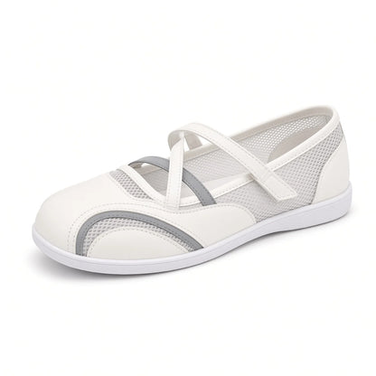 Women's Mesh Strap Mary Jane Flats