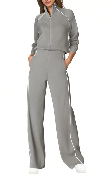 Women’s Relaxed Zip-Front Travel Jumpsuit