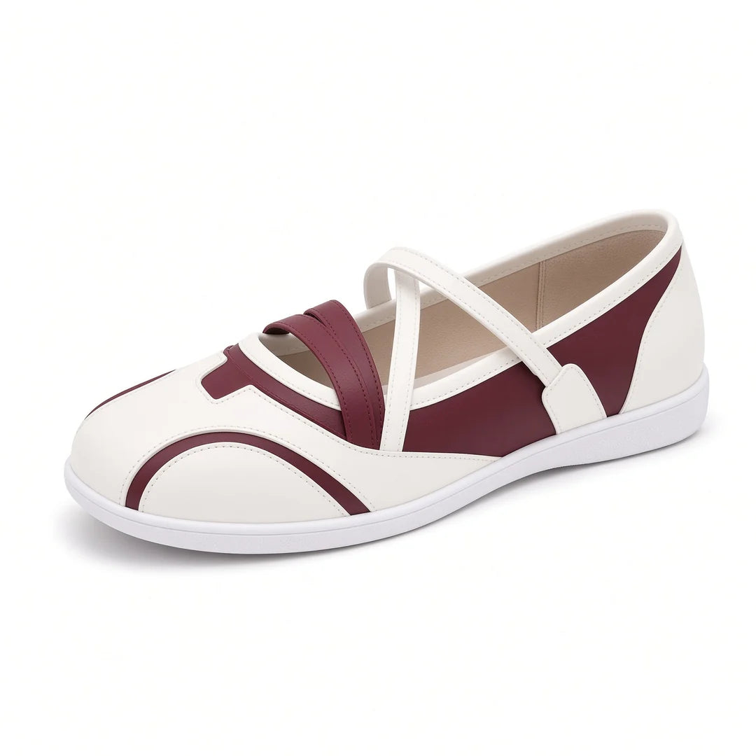 Women's Mesh Strap Mary Jane Flats