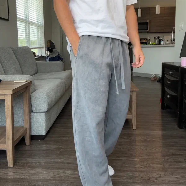 Men's Washed Straight-Leg Joggers